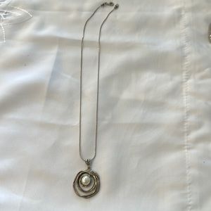 Silpada sterling, silver necklace with pearl